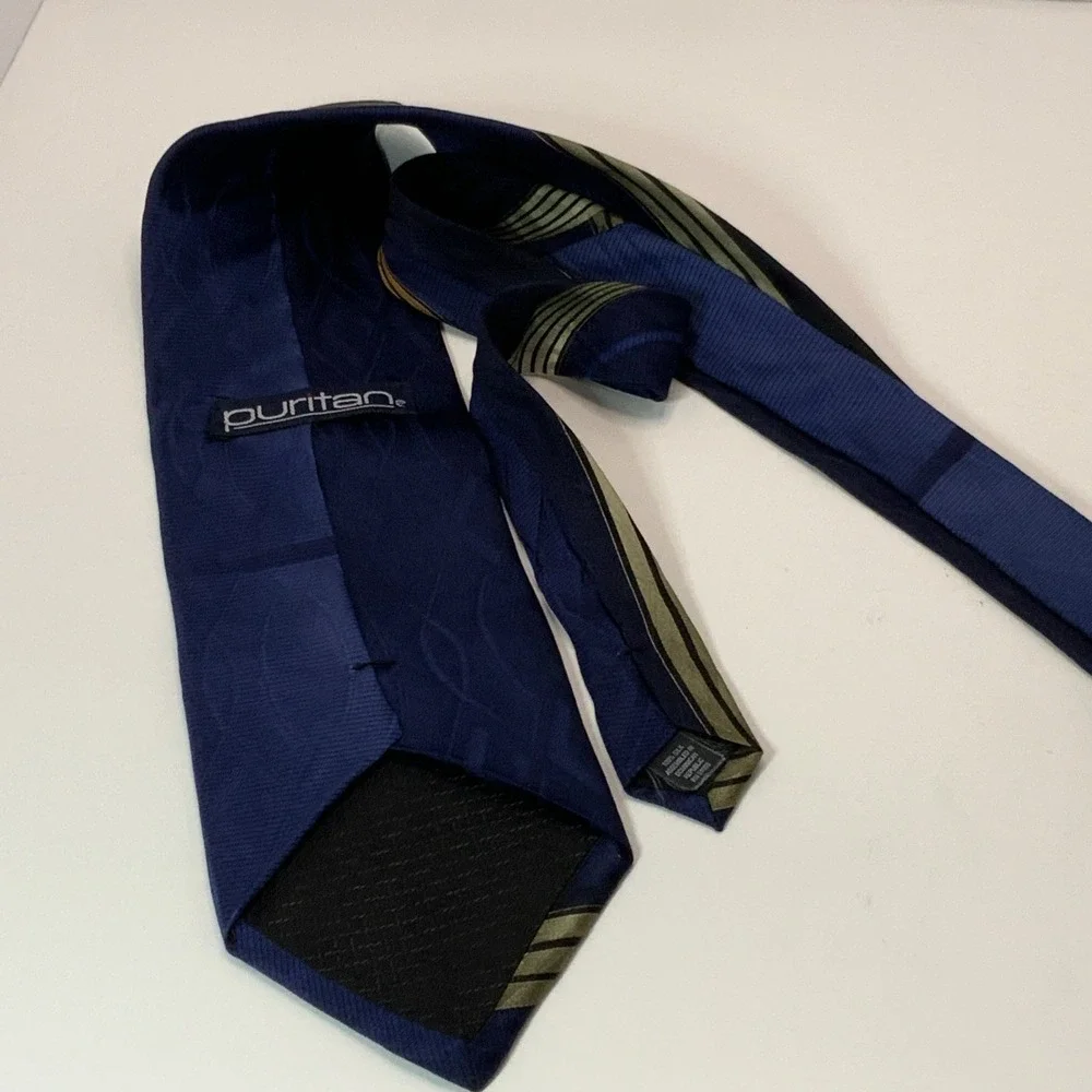 Puritan Men's Neck Tie Multi-Color Design 100% Silk